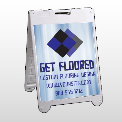 Blue Checker 249 A-Frame Sign