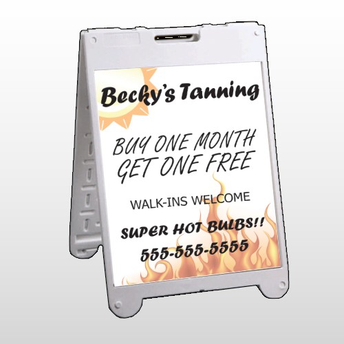 Flaming Suntan 298 A Frame Sign
