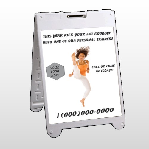 High Kick Woman 408 A Frame Sign