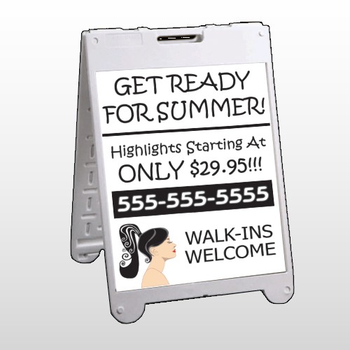 Pretty Girl Hair 290 A Frame Sign