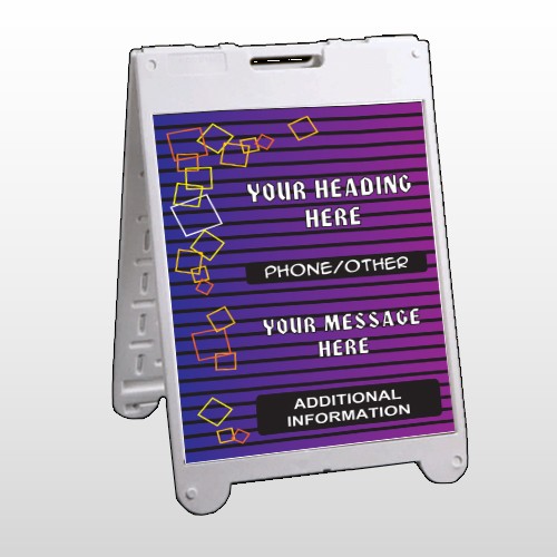 Purple Stripes 142 A Frame Sign