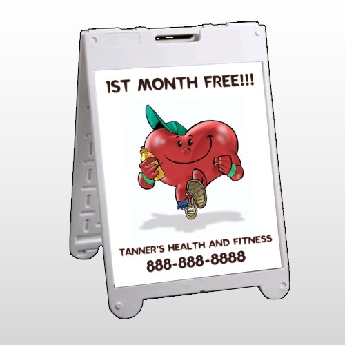 Running Heart 401 A Frame Sign