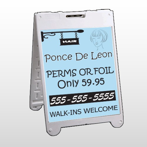 Woman Hair Sign 289 A Frame Sign