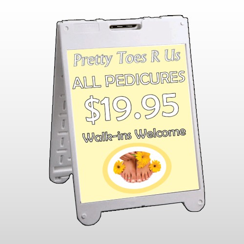Yellow Pedicure 294 A Frame Sign