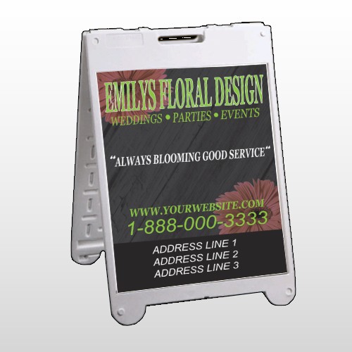 Black And Floral 496 A Frame Sign