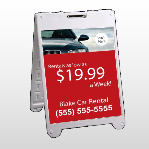 Car Rental 112 A Frame Sign