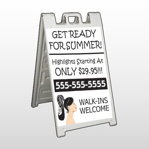 Pretty Girl Hair 290 A Frame Sign