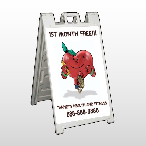 Running Heart 401 A Frame Sign