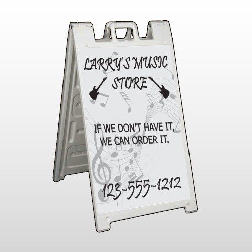 Silhouette Guitar 371 A Frame Sign