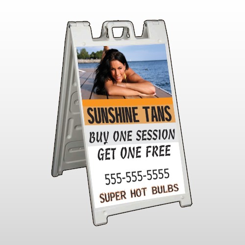 Sunshine Tans 297 A Frame Sign