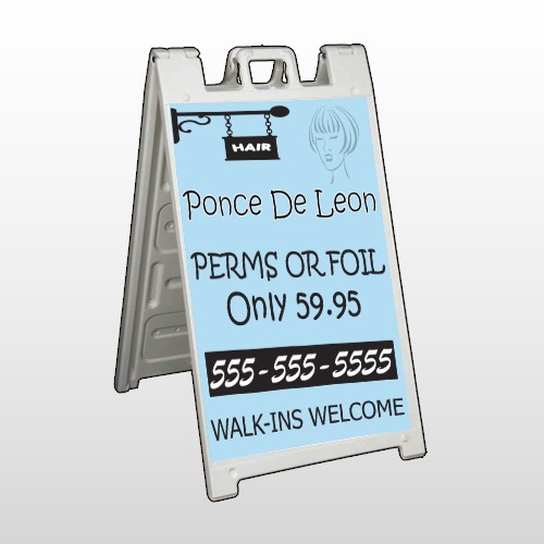 Woman Hair Sign 289 A Frame Sign