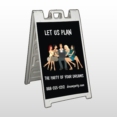 Party Planning 519 A Frame Sign