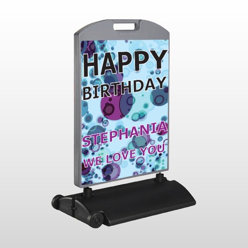 Birthday Dots 16 Wind Frame Sign