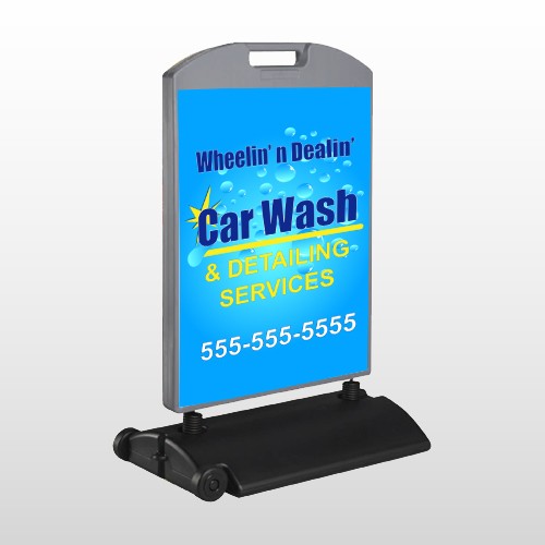 Blue Bubbles 113 Wind Frame Sign