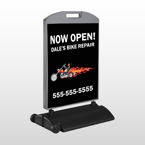 Harley Flames 323 Wind Frame Sign