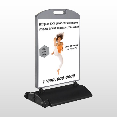 High Kick Woman 408 Wind Frame Sign