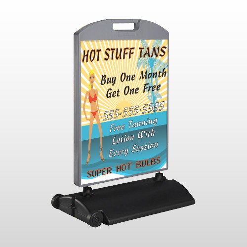 Hot Beach Tan 299 Wind Frame Sign