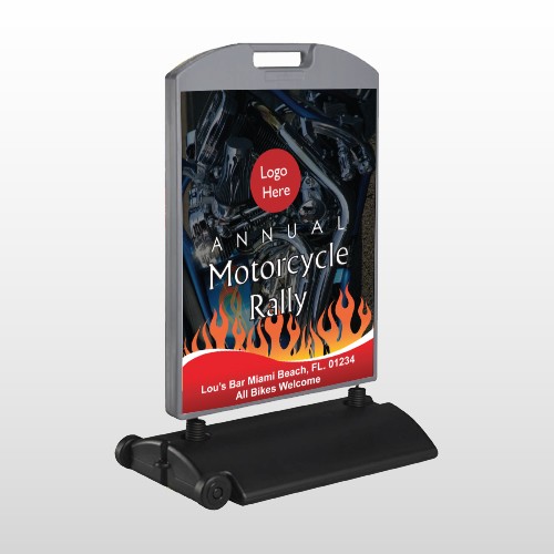 Motorcycle Flame 322 Wind Frame Sign