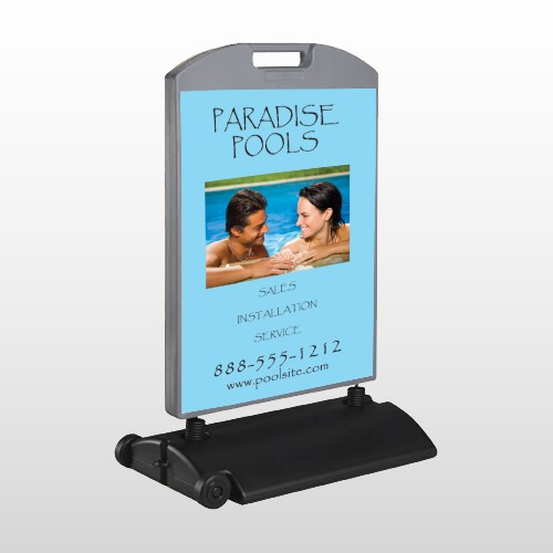 Paradise Pool 529 Wind Frame Sign