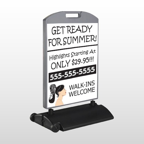 Pretty Girl Hair 290 Wind Frame Sign