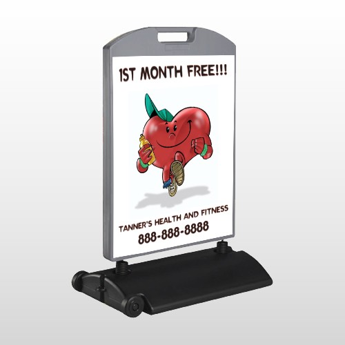 Running Heart 401 Wind Frame Sign