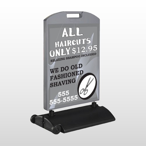 Scissor Cut 286 Wind Frame Sign