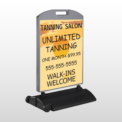 Tanning Sun 296 Wind Frame Sign