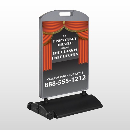 Theatre Curtains 521 Wind Frame Sign