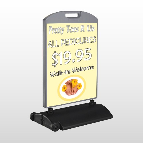 Yellow Pedicure 294 Wind Frame Sign