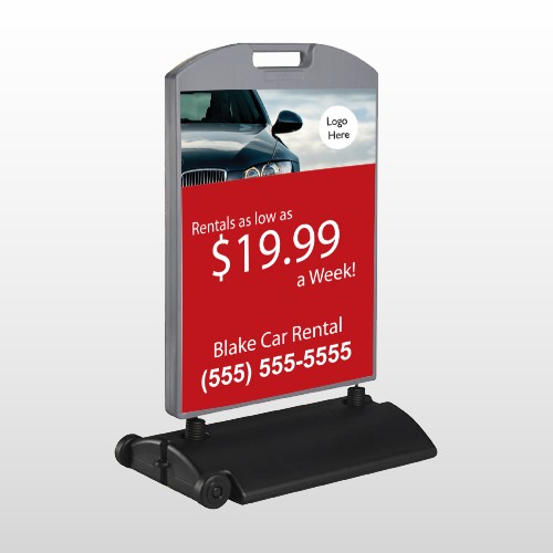 Car Rental 112 Wind Frame Sign