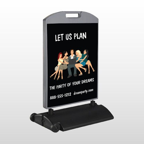 Party Planning 519 Wind Frame Sign