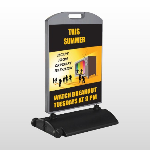 Television 525 Wind Frame Sign