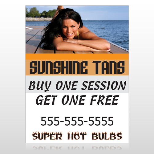 Sunshine Tans 297 Custom Sign