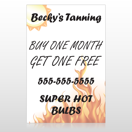 Tanning 298 Custom Sign