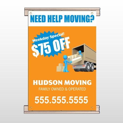 Blue Moving 294 Track Banner