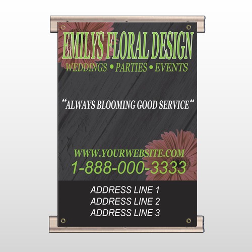 Black And Floral 496 Track Banner