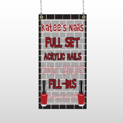 Acrylic Nails 292 Window Sign