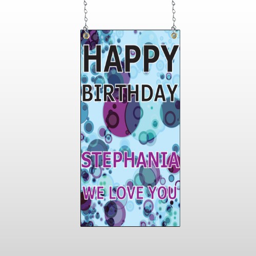 Birthday Dots 16 Window Sign