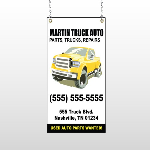 Black & Yellow Truck 117 Window Sign