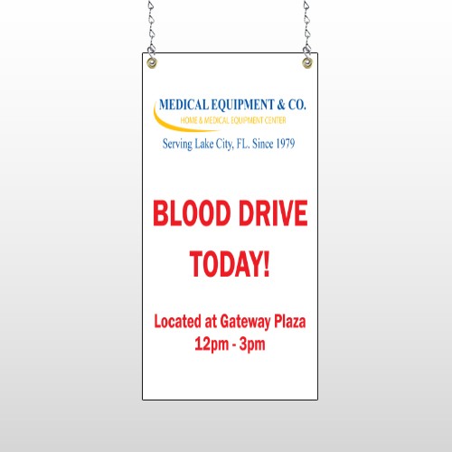 Blood Drive 330 Window Sign