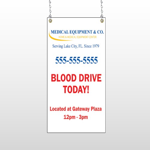 Blood Drive 97 Window Sign