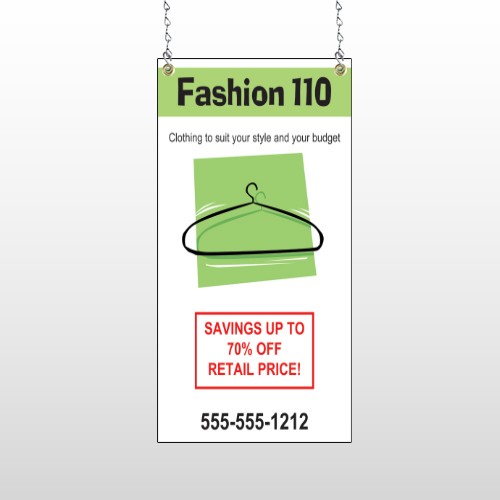 Fashion Hanger 526 Window Sign