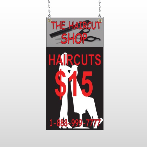 Haircut Scissors 644 Window Sign