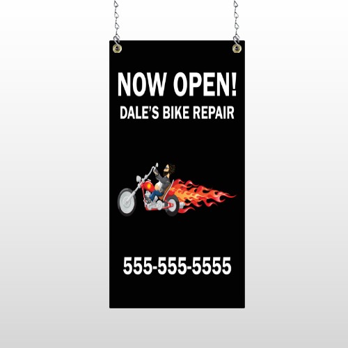 Harley Flames 323 Window Sign
