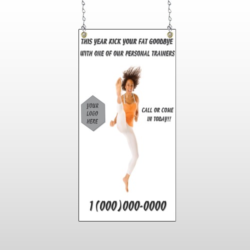 High Kick Woman 408 Window Sign