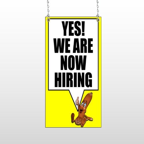 Hiring 54 Window Sign