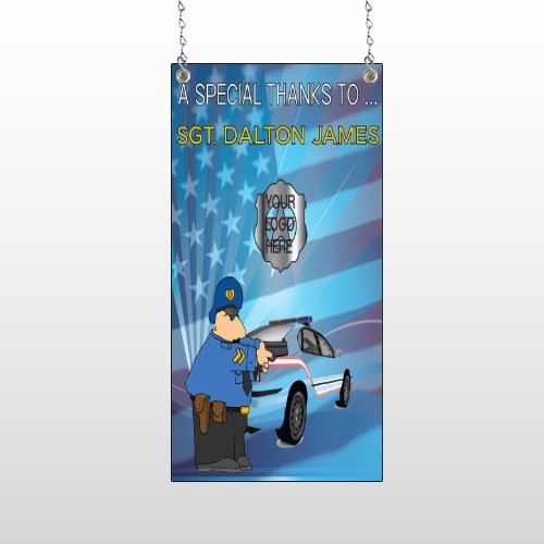 Police Thanks 429 Window Sign