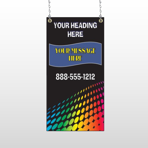 Rainbow Dots 143 Window Sign