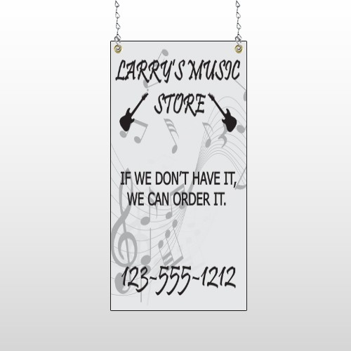 Silhouette Guitar 371 Window Sign