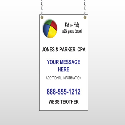 Pie Taxes 172 Window Sign